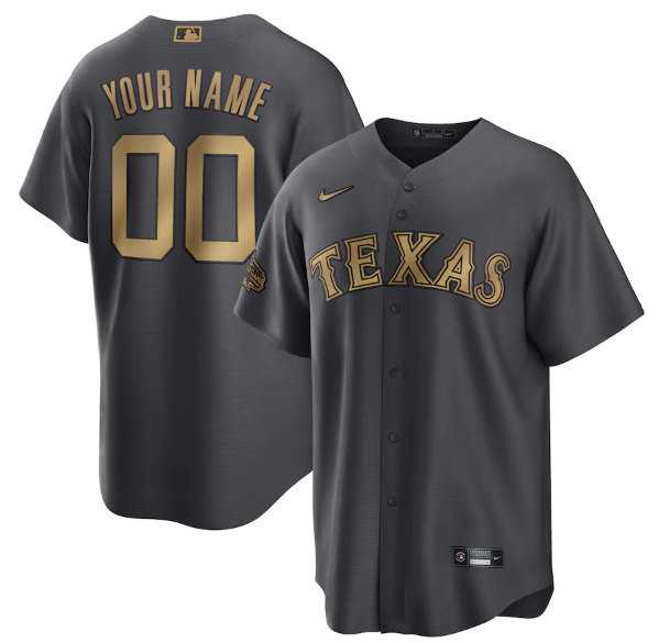 Customized Men's Texas Rangers Active Player Charcoal 2022 All-Star Cool Base Stitched Jersey,We sell and wholesale Customized Men's Texas Rangers Active Player Charcoal 2022 All-Star Cool Base Stitched Jersey on line form chian!